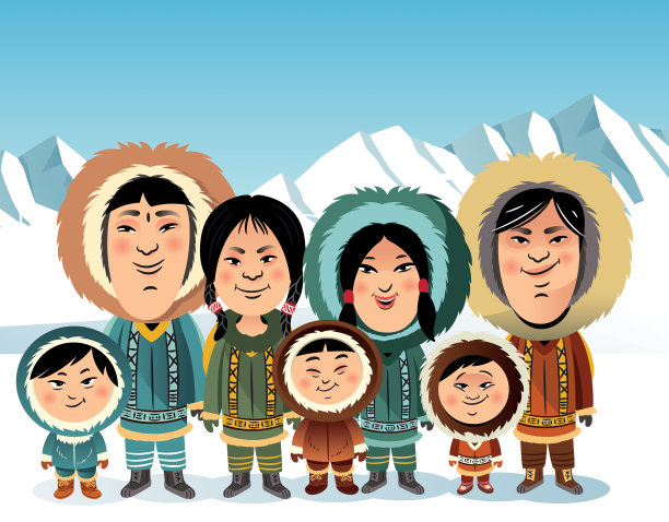 因纽特人的家庭图片下载