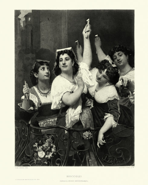 莫柯里，拿着蜡烛的意大利女人，19世纪图片下载