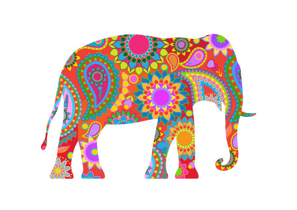 传统的印度象图片下载