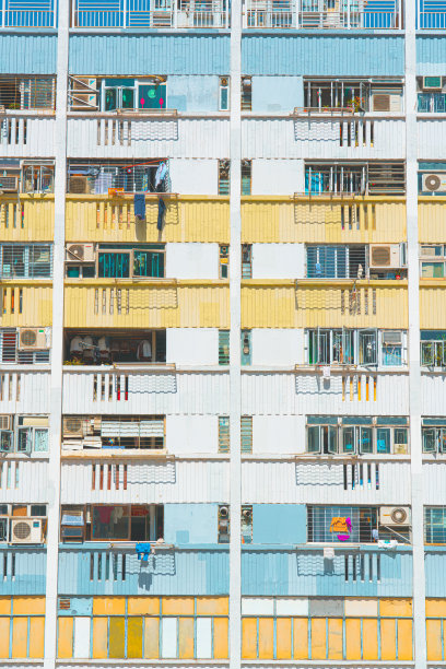 位于中国香港彩虹邨的旧公共房屋图片下载