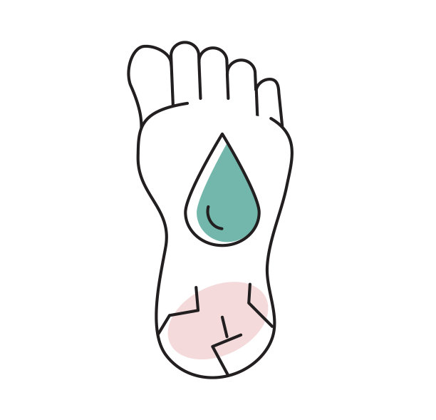 现代细线图标脚或脚润肤霜的护肤治疗图片下载