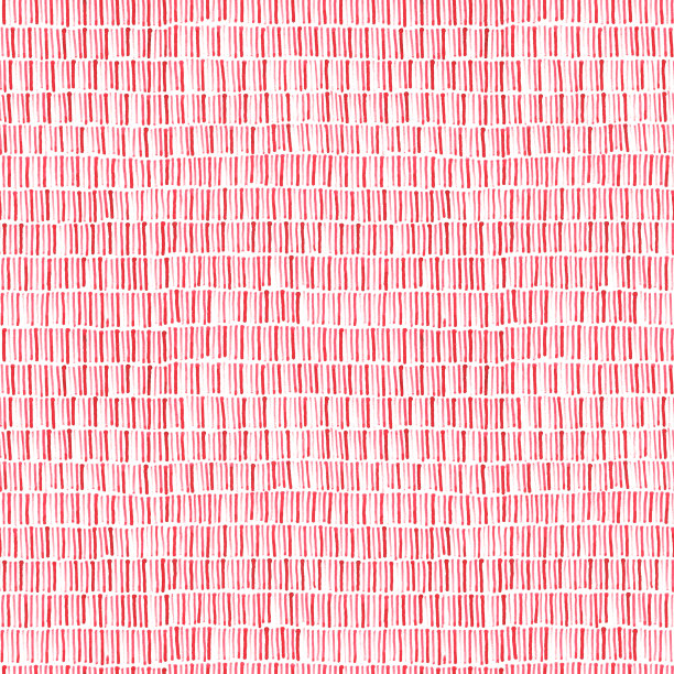 无缝抽象图案设计-在白纸底色上手绘红色水彩和细毛笔画出的水平线条和垂直的细短线条-杂乱不均匀的不完美图案设计，具有梦幻般的纹理和视觉效果图片下载