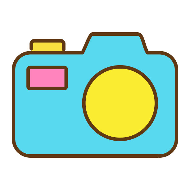 暑假休闲相机全彩图标图片下载