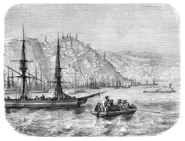 Québec加拿大圣劳伦斯河城市，1861年图片下载