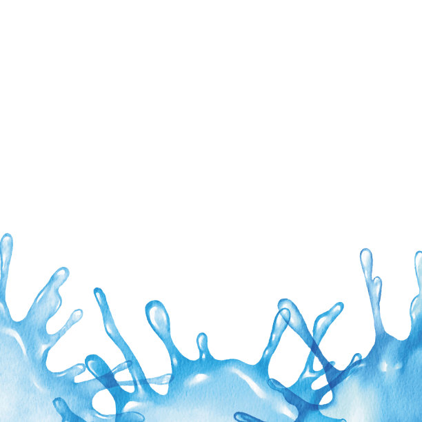 水彩蓝色飞溅背景图片下载