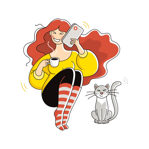 一个年轻的女人在讲电话图片下载