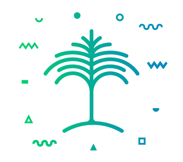 热带树木线条风格图标设计图片下载