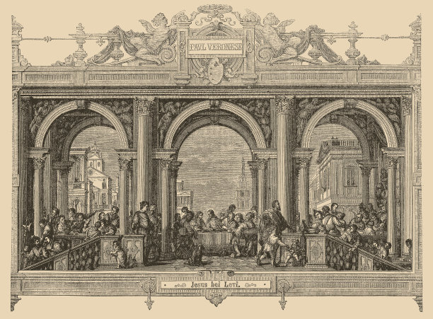 《利瓦伊家族的盛宴》或《利瓦伊家族的基督》是意大利画家保罗•维罗内塞于1573年创作的画作，是16世纪最大的油画之一，长555厘米，宽1310厘米(18.21英尺× 42.98英尺)。现在它在acca画廊展出图片下载