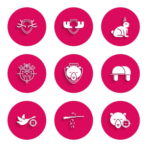 用盾枪对准熊头射击猎捕熊图片下载