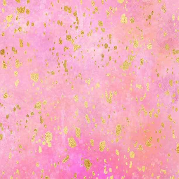 金箔纸屑图案与绘制的背景。抽象水彩背景与明亮的颜色笔触。旗帜设计金属金色纹理，用于贺卡、宴会邀请、包装、表面设计。图片下载