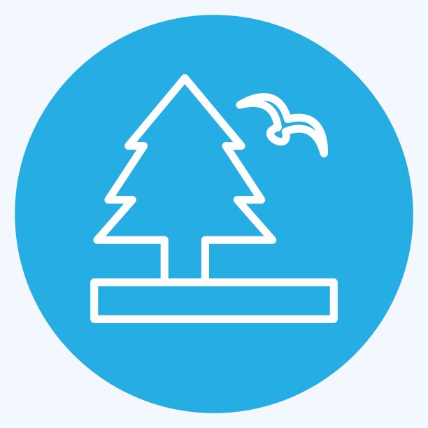 Icon Life on Land。适合社区象征。蓝眼睛的风格。简单的设计可编辑。设计模板向量。简单的符号说明图片下载