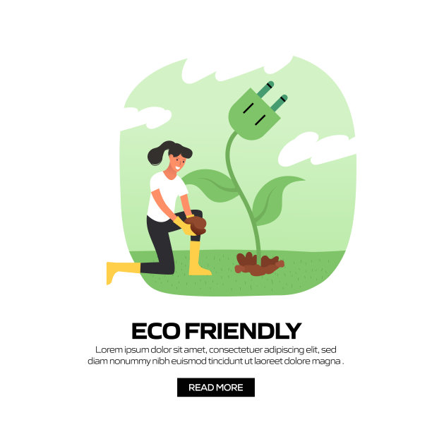 生态友好概念矢量插图网站横幅，广告和营销材料，在线广告，社会媒体营销等。图片下载