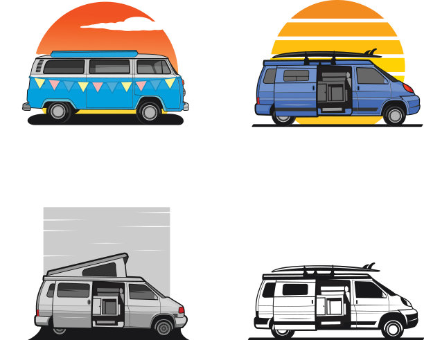 捆绑露营车图片下载