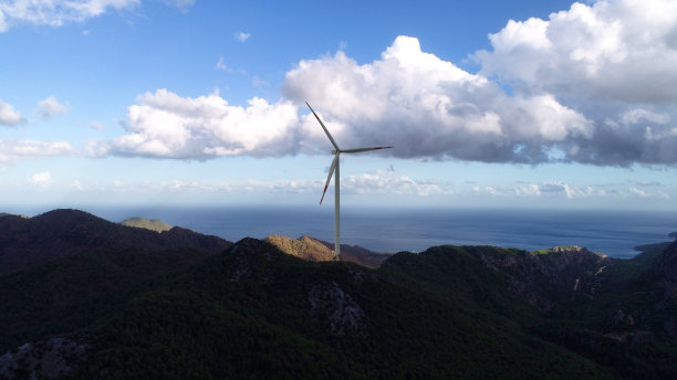 美丽大自然中的风能图片下载