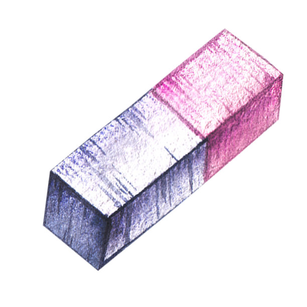 在白底上擦铅笔用的橡皮图片下载