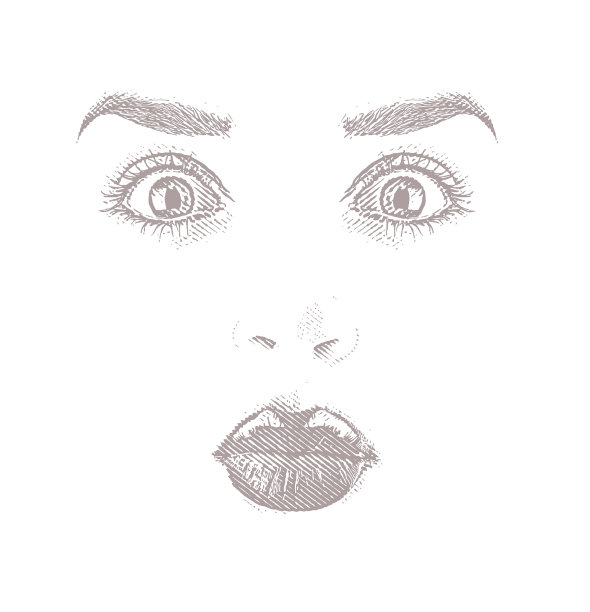 高音雕刻一个女人的脸与惊讶的表情图片下载