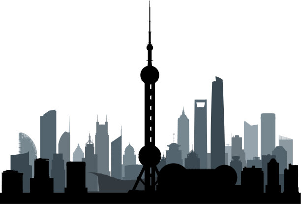 上海天际线(所有建筑都是完整的和可移动的)图片下载