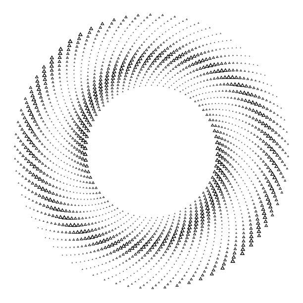 由三角形轮廓构成的甜甜圈形状图片下载