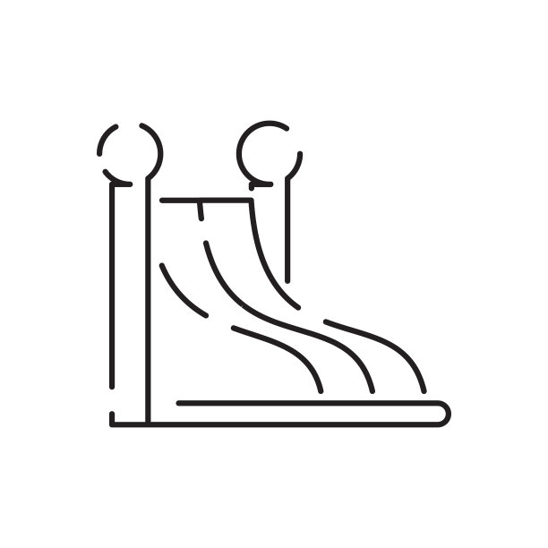 公园儿童游乐场线图标。大纲公园儿童游乐场矢量图标的网页设计孤立的白色背景图片下载