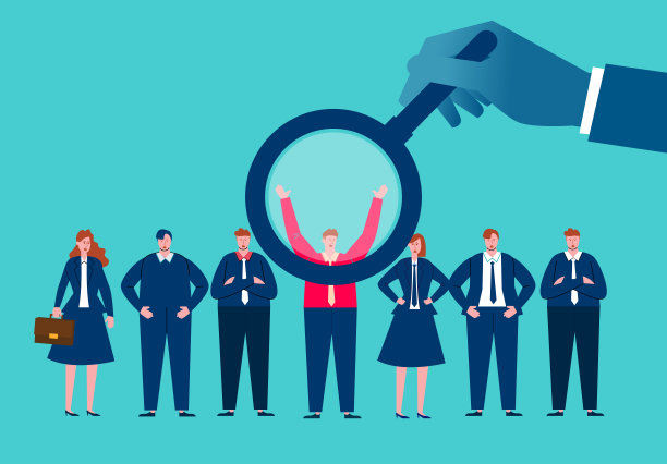 用放大镜从人群中挑选图片下载