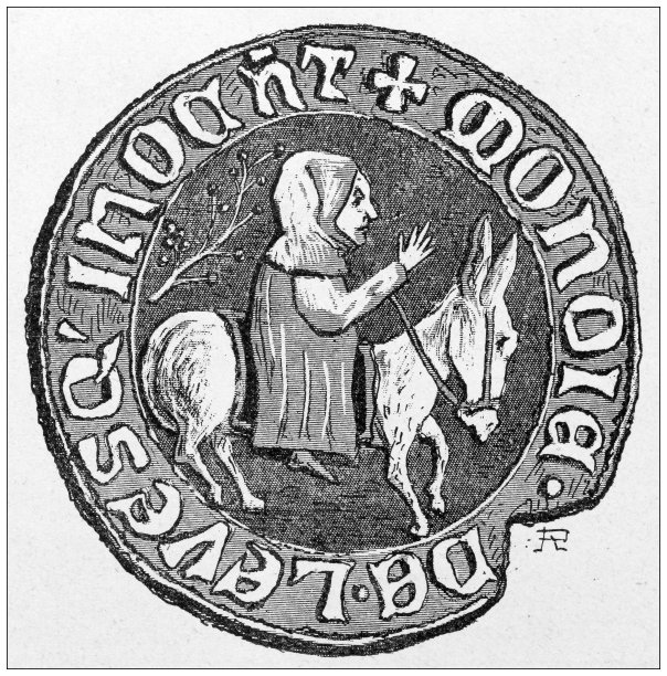 仿古图像:驴和傻瓜的盛宴，pape - fodes Innocents的角落(XV S Picardy)图片下载