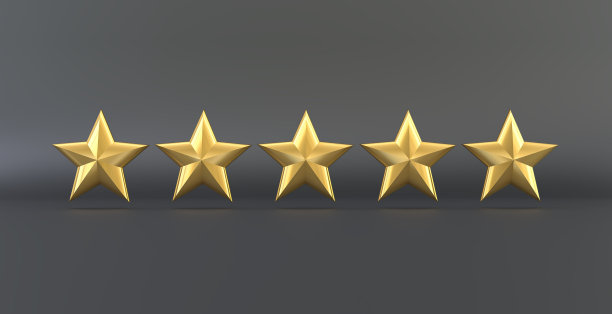 黑色镶金色五星图片下载