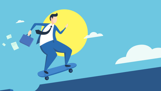 商人与滑板图片下载