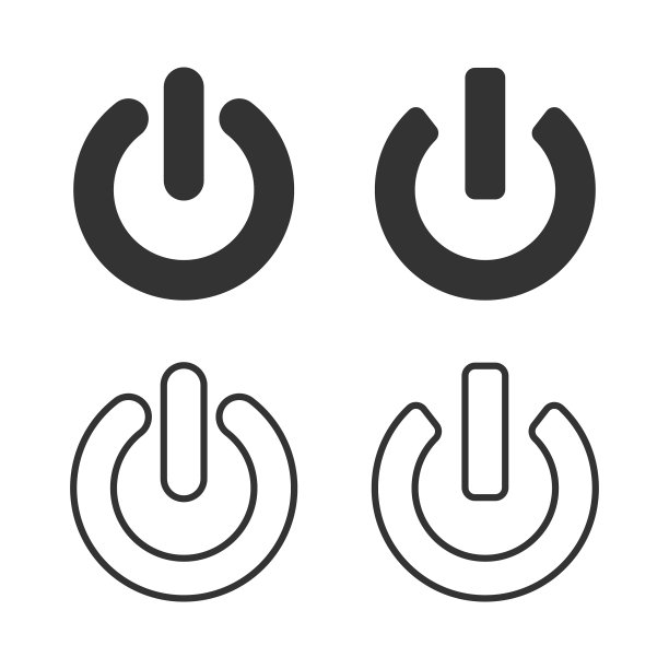 电源按钮设置。图片下载