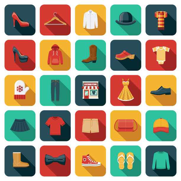 服装店图标集图片下载
