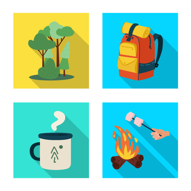 徒步旅行和野生动物标志图片下载