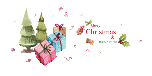 水彩圣诞花环与冷杉的树枝和地方的文字。插图贺卡和邀请孤立的白色背景。图片下载