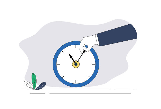 用手把钟停下来。图片下载