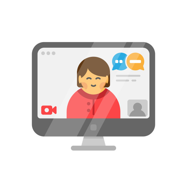 视频会议图标。图片下载