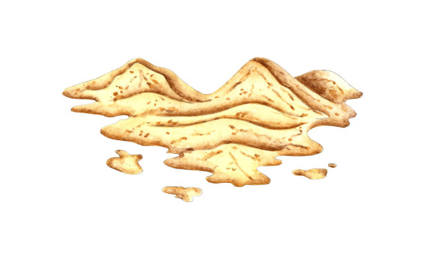 堆沙水彩图片下载