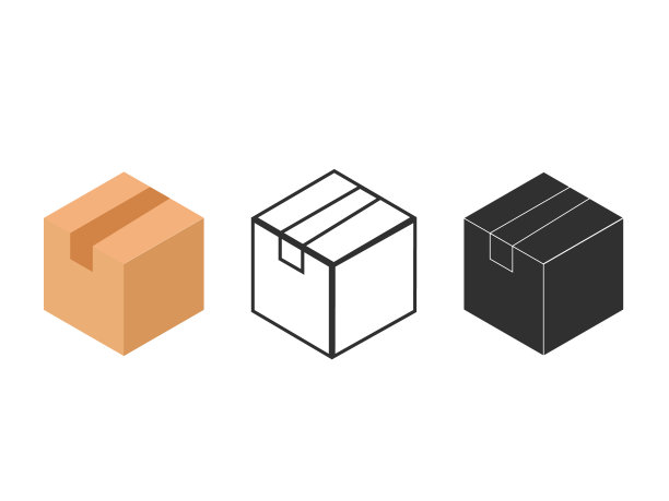 框图标3种颜色，黑色，白色，轮廓。孤立向量字符的指定。图片下载