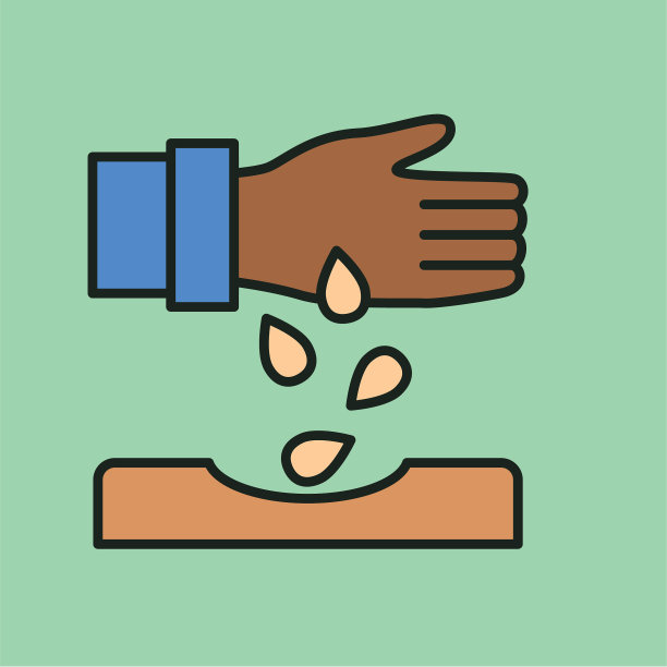 播种农业和耕作细线图标图片下载