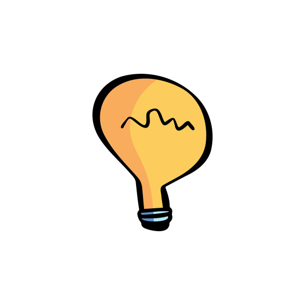 灯泡卡通插图图片下载