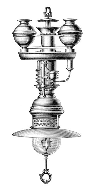 汽油灯19世纪插图图片下载