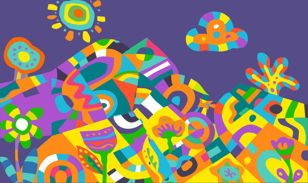 抽象的奇幻景观图片下载