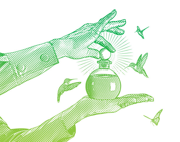 香精油瓶和手图片下载