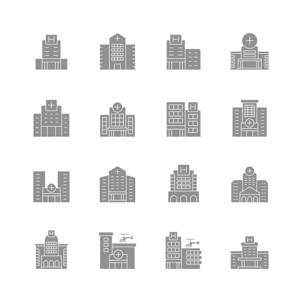 医院建筑图标图片下载