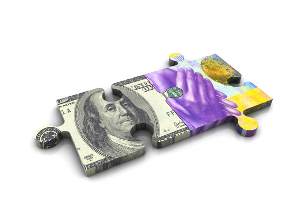 美元和瑞士法郎的货币汇率概念图片下载