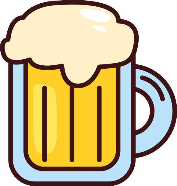 杯啤酒在白色背景图片下载