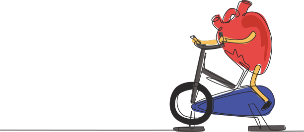 连续一行画出有趣的心脏器官图片下载