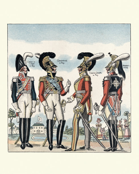 法国士兵，罗伊·豪斯，骑兵军官，19世纪图片下载