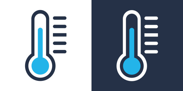 温度天气图标。固体图标矢量插图。用于网站设计，logo, app，模板，ui等。图片下载