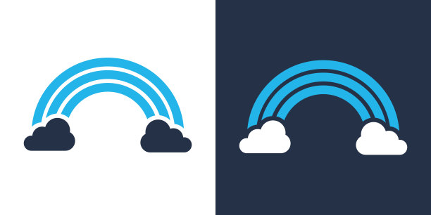 彩虹图标。固体图标矢量插图。用于网站设计，logo, app，模板，ui等。图片下载