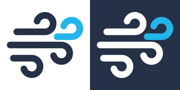 风图标。固体图标矢量插图。用于网站设计，logo, app，模板，ui等。图片下载
