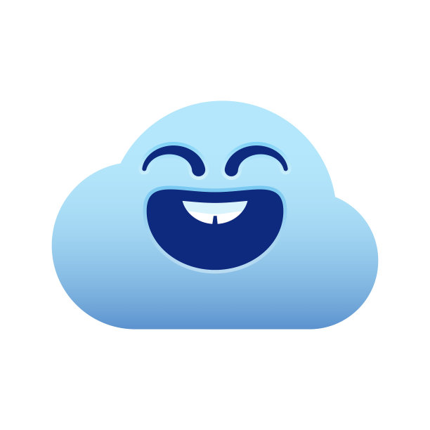表情符号在云上微笑图片下载