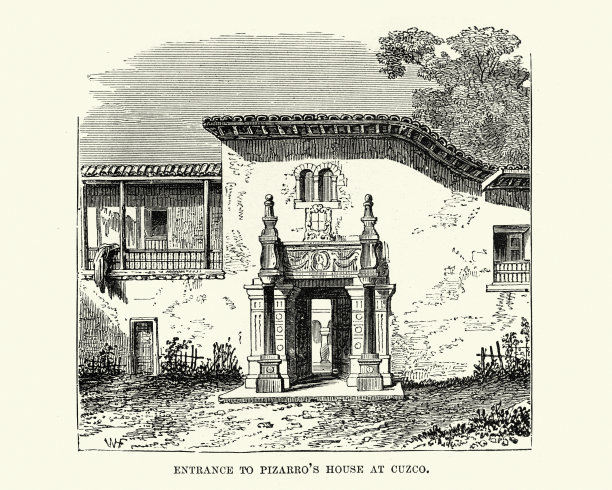 Francisco Pizarro的房子，殖民别墅，库斯科，秘鲁，16世纪图片下载